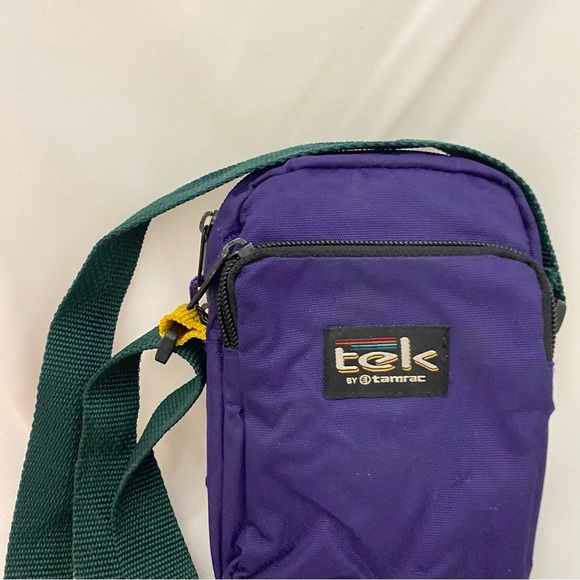 TEK By Tamrac Photo/Digital/Audio/Game Compact Padded Bag Purple Green Strap Y2K - Picture 8 of 12